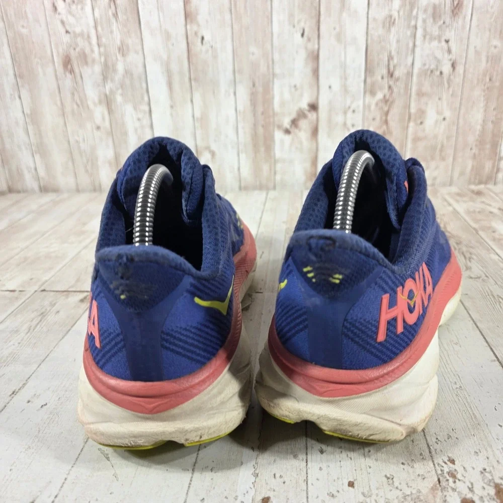 Hoka Clifton 9 Womens Running Shoes Blue Pink 1127896 EVN Size 9